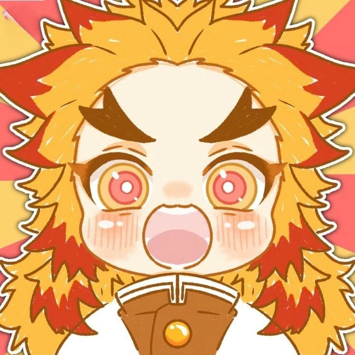Bộ đôi dễ thương mitsuri and rengoku chibi đỉnh cao