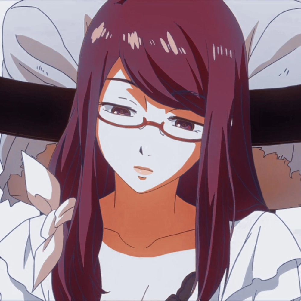 Wallpaper Rize Kamishiro thường sử dụng tông tím máu lặng lẽ