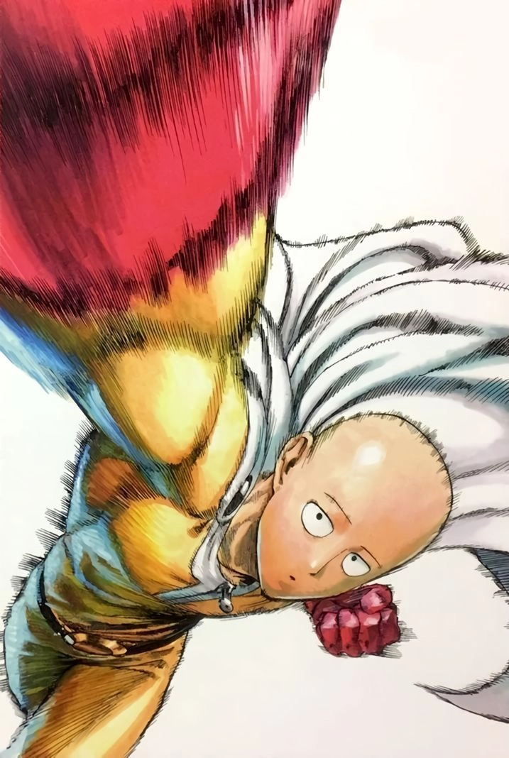 Saitama draw đường nét đơn giản nhưng đầy uy lực
