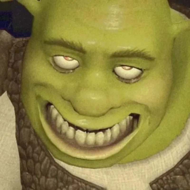 Cười nắc nẻ với ánh nhìn của shrek meme smile
