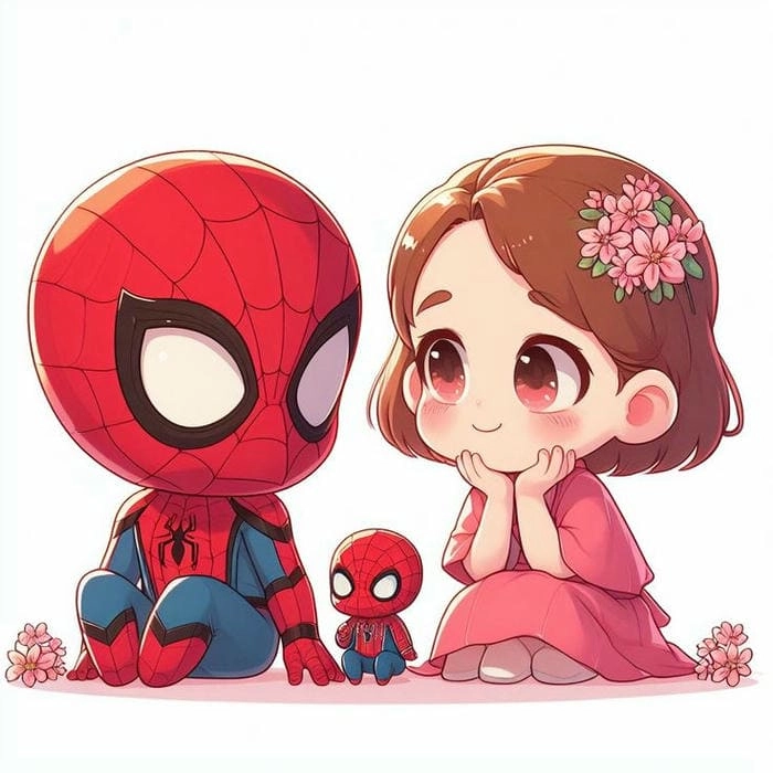 Tải ảnh chibi spiderman phong cách dễ thương