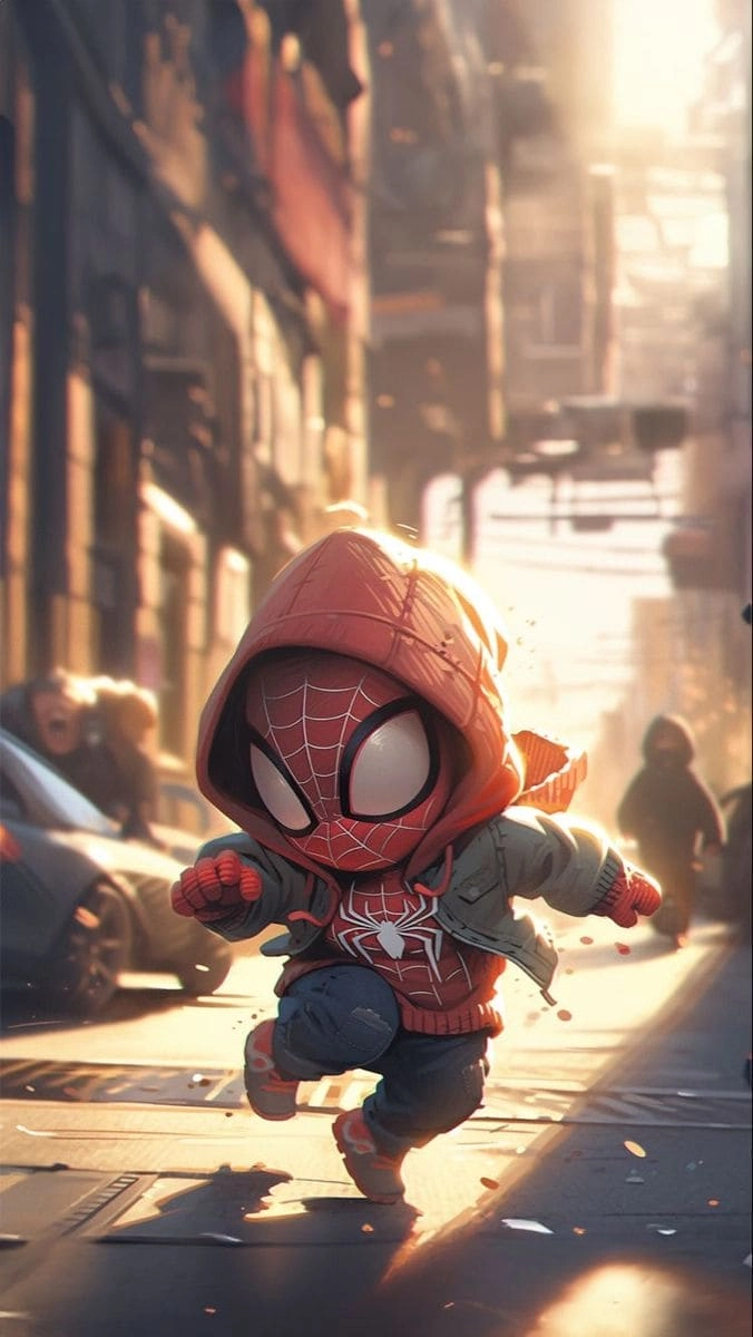 Ngắm loạt ảnh spider man chibi cute lạc lối