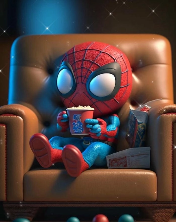 Fanart chibi spider man deadpool cá tính