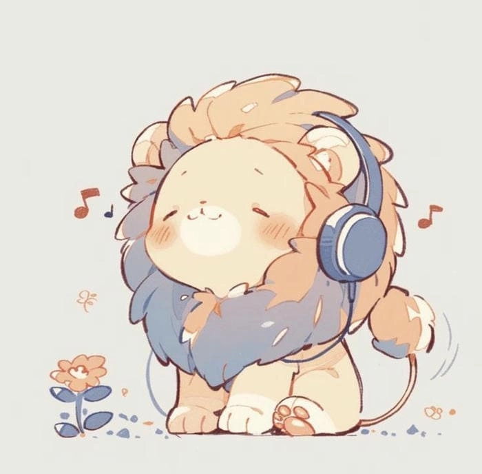 Tải ngay bộ ảnh sư tử chibi chuẩn sắc