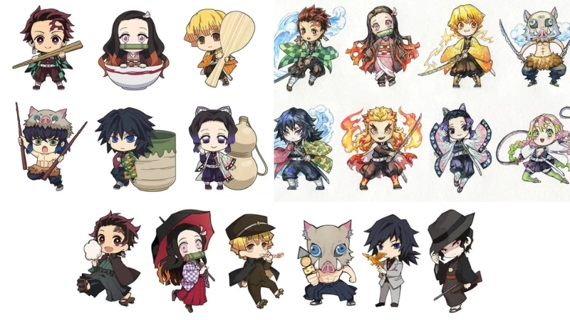 Ảnh thanh gươm diệt quỷ chibi là như thế nào