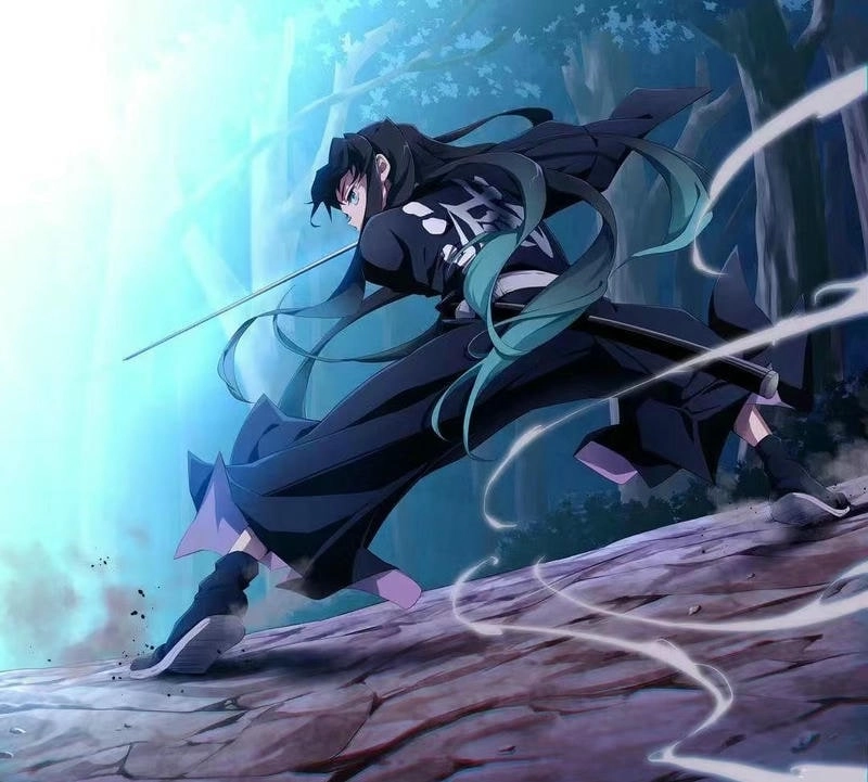 Tokito Muichirou với ánh nhìn sắc lạnh cuốn hút