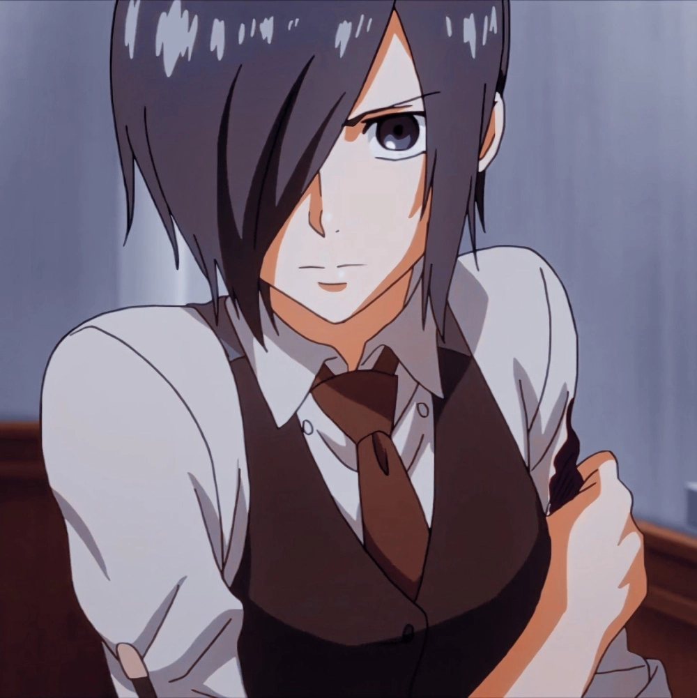 Touka Kirishima wallpaper có ánh tím đặc trưng và kagune đỏ