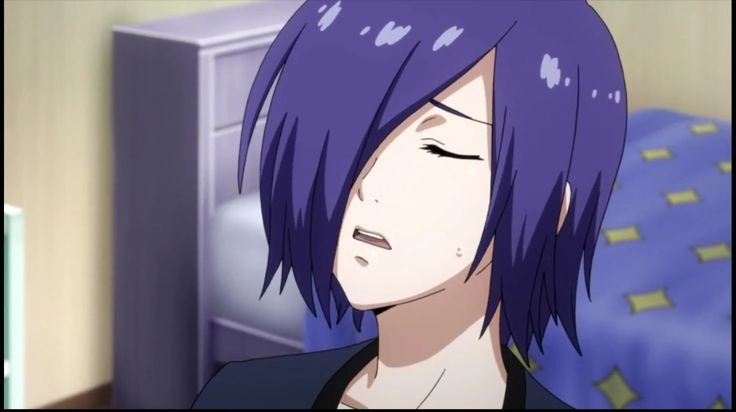 Touka Kirishima edit thường kết hợp hình ảnh cháy đỏ đầy ám ảnh