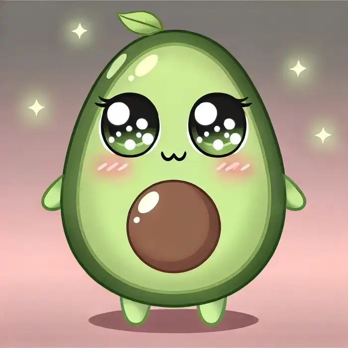 Học cách vẽ quả bơ chibi đơn giản mà sinh động
