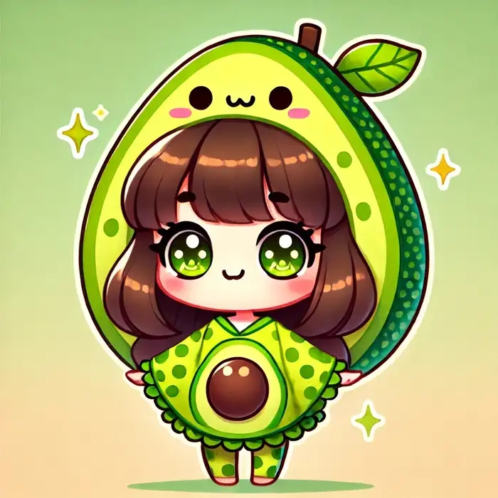 Tải nhanh hình bơ chibi đáng yêu cho mọi thiết bị