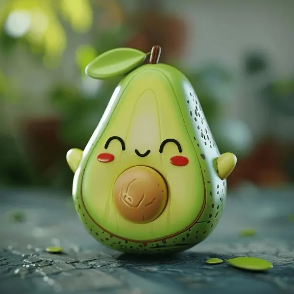 Tải ngay avatar hình trái bơ chibi cute cho mạng xã hội bạn