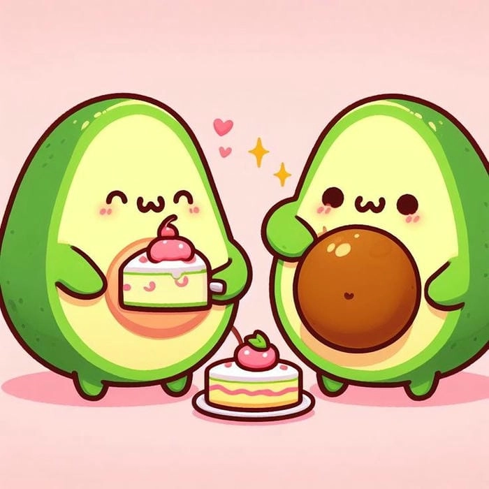 Khám phá nét dễ thương trong quả bơ hoạt hình cute