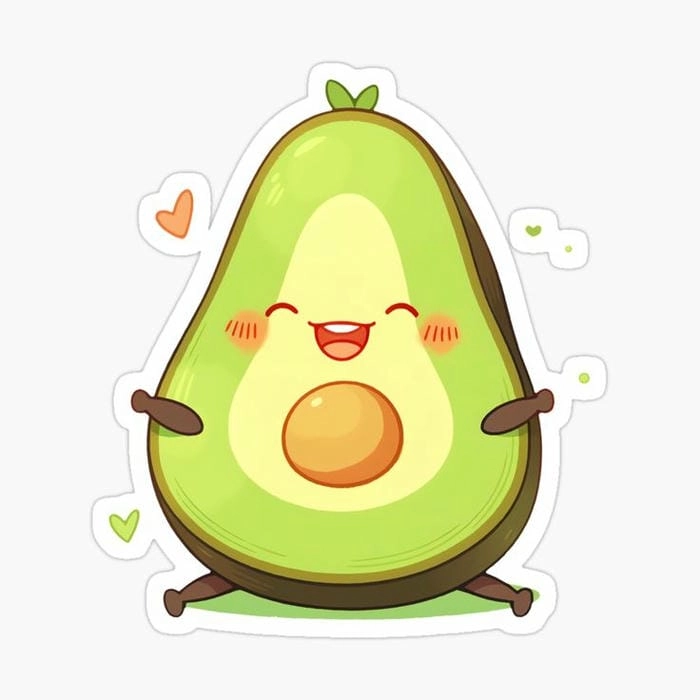 Hướng dẫn chi tiết cách vẽ quả bơ chibi dễ thực hiện