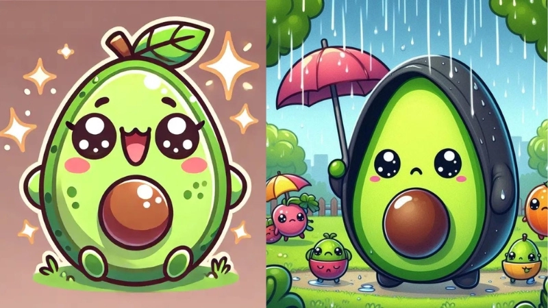 Ảnh trái bơ chibi là gì mà gây sốt mạng
