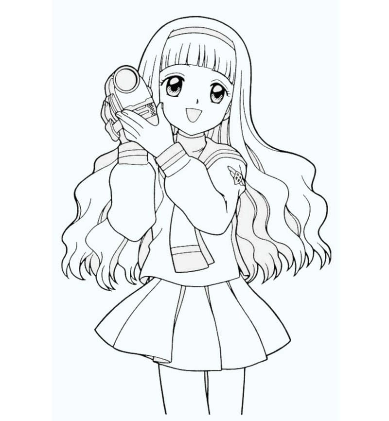 Khám phá tranh tô màu anime girl ngầu đẹp lạ