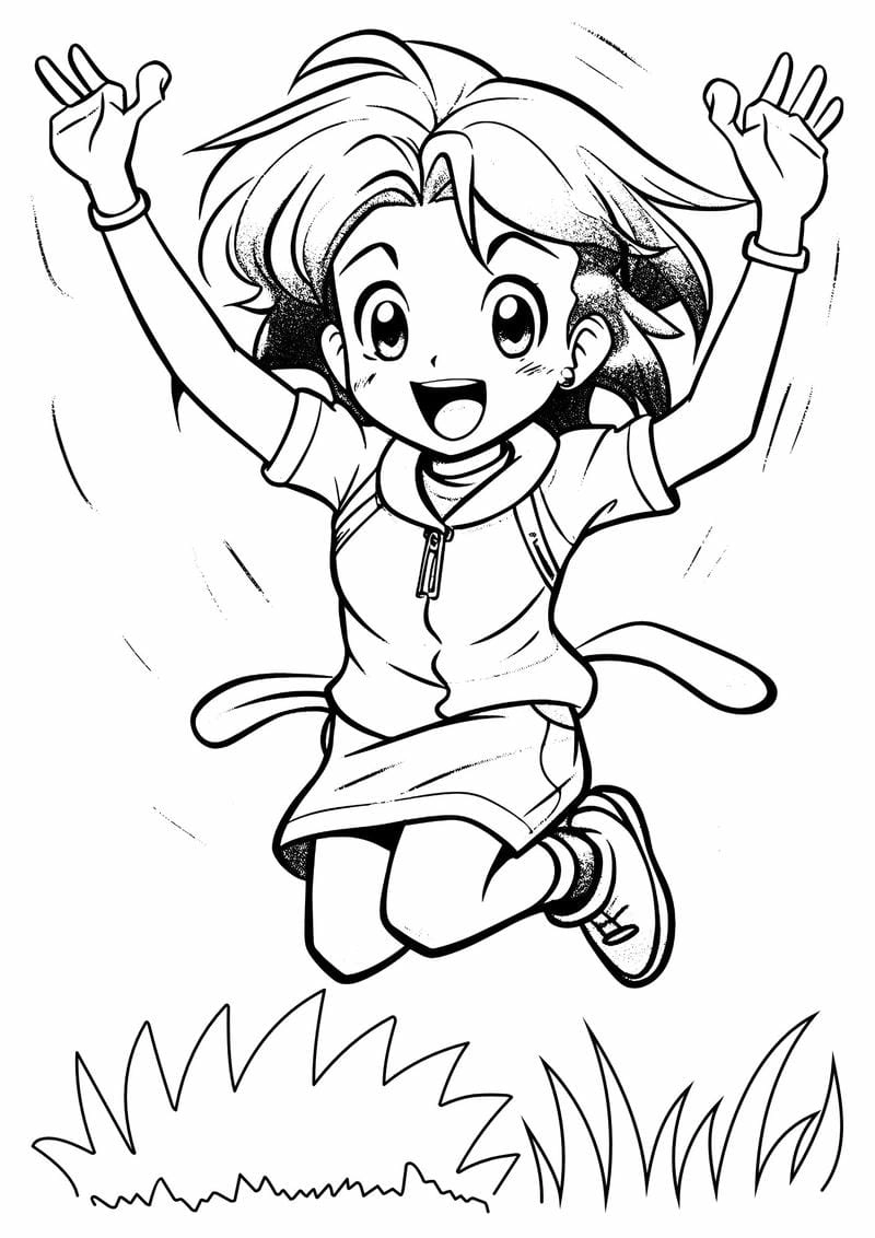 Bé thích mê tranh tô màu anime chibi cute