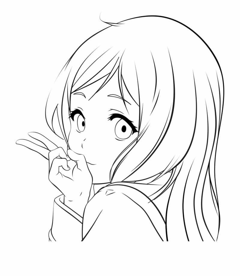 Tải ngay bộ tranh tô màu anime girl