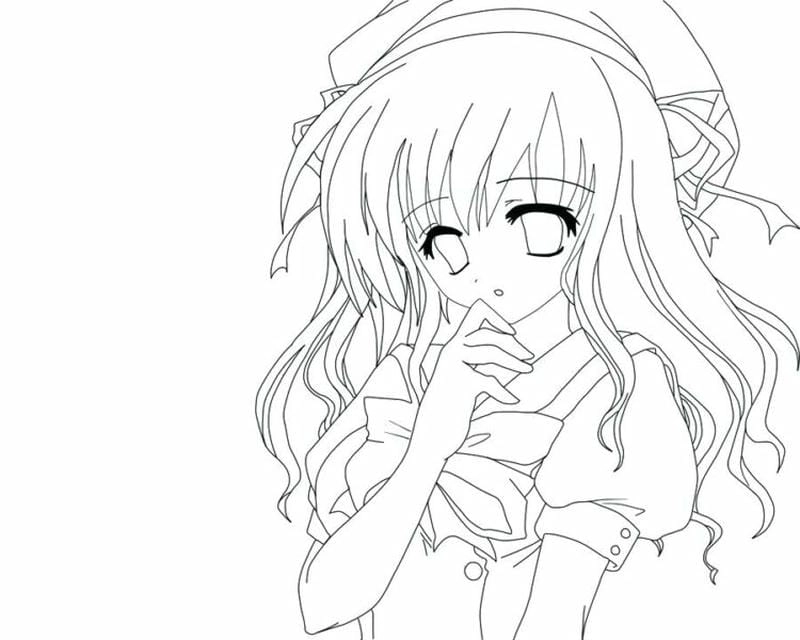 Bé mê tít coloring book cute tranh tô màu anime girl ngầu