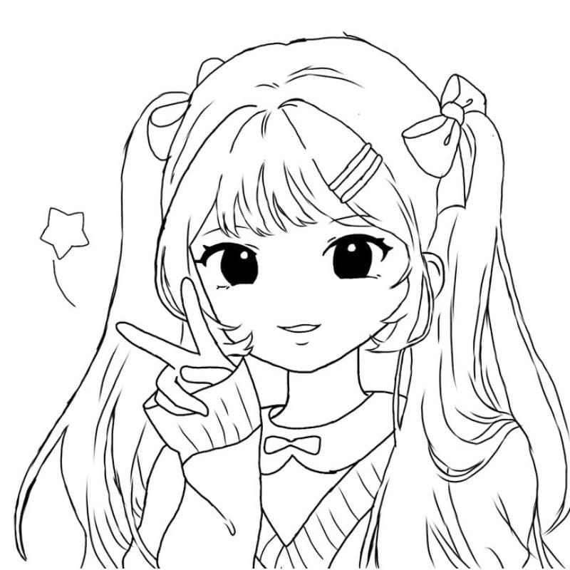 Sưu tập ngay tranh tô màu anime miku