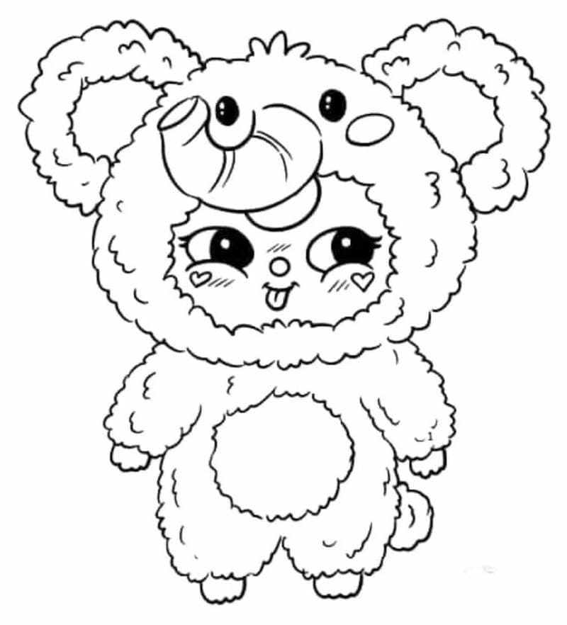 Bé yêu say mê tranh tô màu baby three cute cực dễ thương