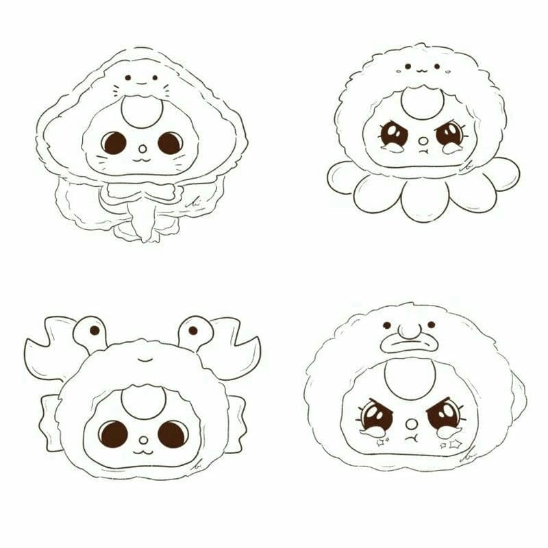 Tự tay tô sắc cho tranh tô màu baby three không màu