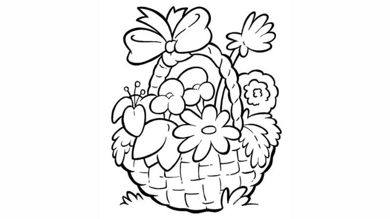 Tranh tô màu hình bông hoa ngộ nghĩnh bé nào cũng thích