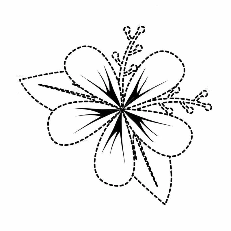 Tranh tô màu bông hoa 5 cánh sinh động dễ tô dễ học