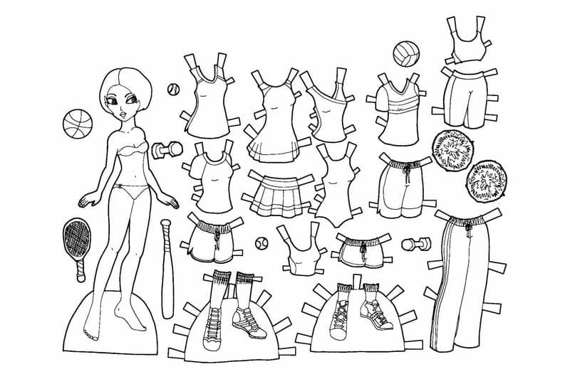 Khám phá tranh tô màu búp bê giấy thay đồ cực sinh động