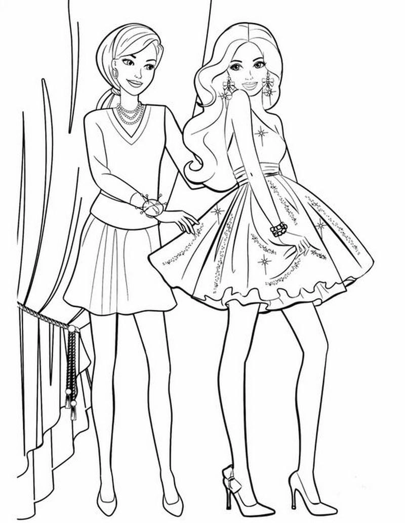 Tải ngay kim ngưu paper doll tranh tô màu búp bê giấy để bé thỏa sức tô màu