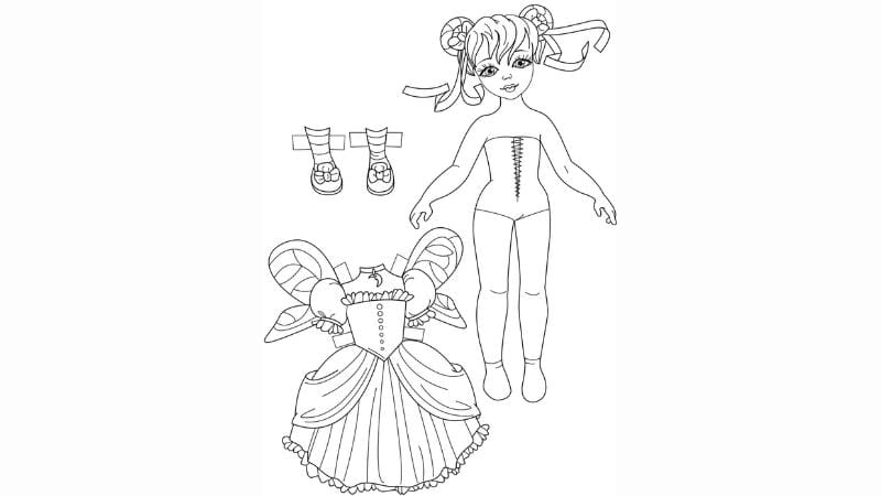 Tổng hợp coloring pages coloring pages tranh tô màu búp bê giấy thay đồ siêu đẹp