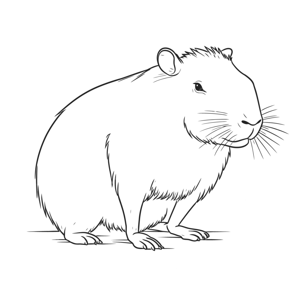 Sưu tập capybaras tranh tô màu capybara thú vị