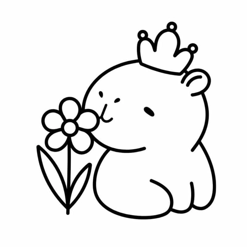 Nhanh tay tải tranh tô màu capybara miễn phí