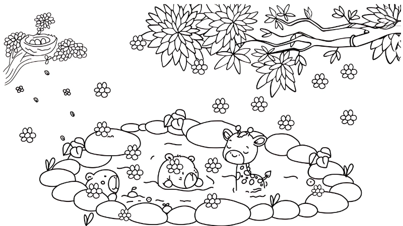 Tranh tô màu capybara là như thế nào