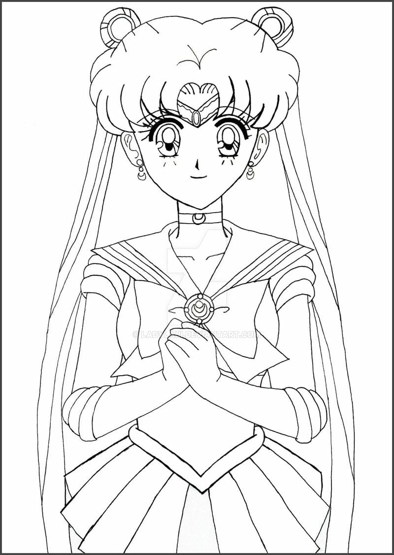 Tuyển tập tô màu thủy thủ mặt trăng chibi cute xinh xắn