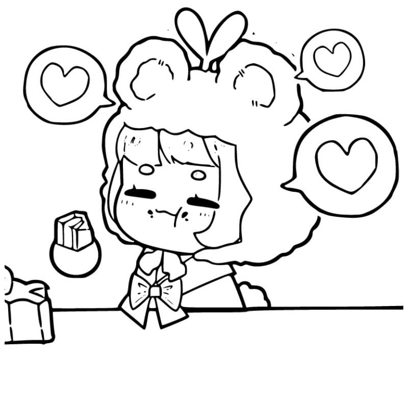 Tô màu cực yêu với tranh tô màu simmy chibi cute