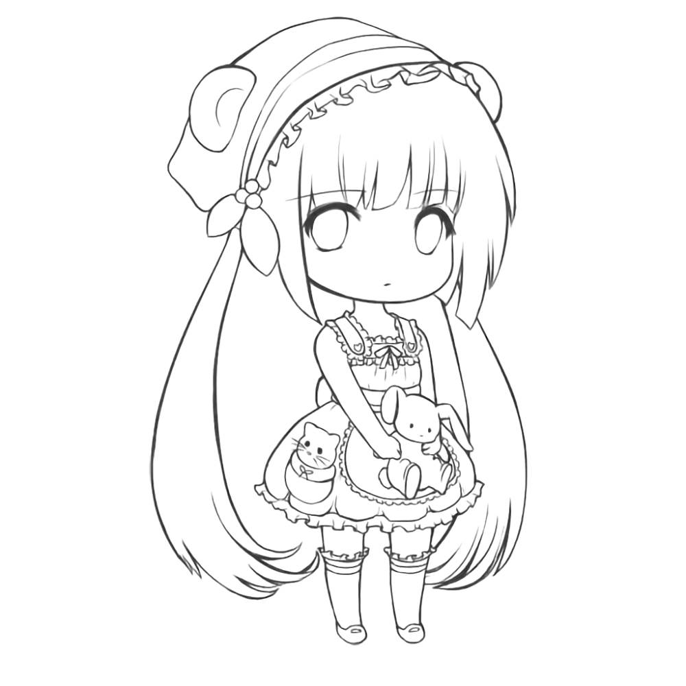 Tải ngay chua chibi tranh tô màu chibi cute dễ thương