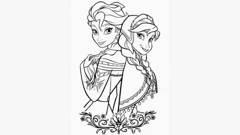 Tô màu công chúa elsa anna là chủ đề nổi bật các bé gái yêu thích