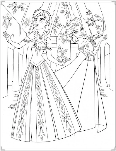 Tô màu elsa và anna tăng khả năng tưởng tượng cho bé gái