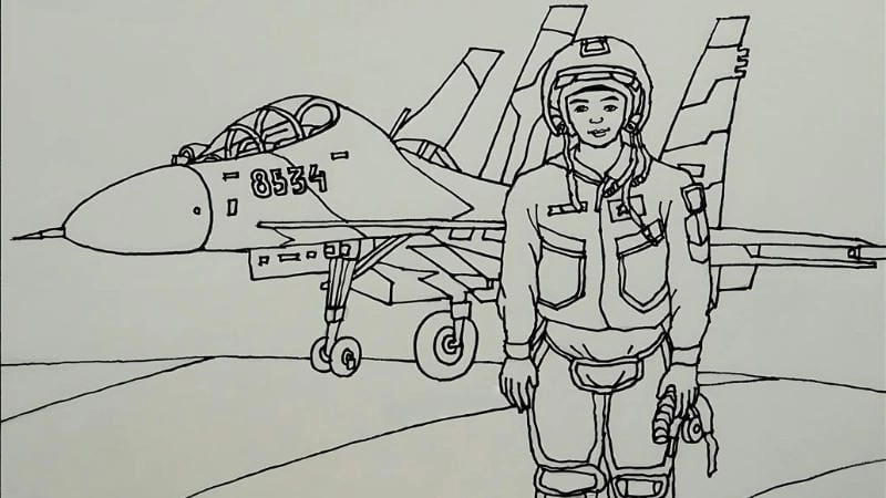 Tranh tô màu chú bộ đội ngày 22 12 cho bé hiểu ý nghĩa ngày lễ