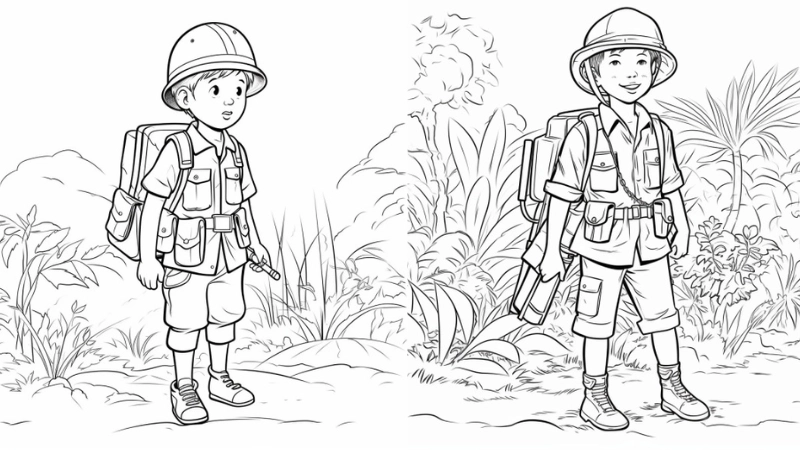 Tranh tô màu chú bộ đội là như thế nào