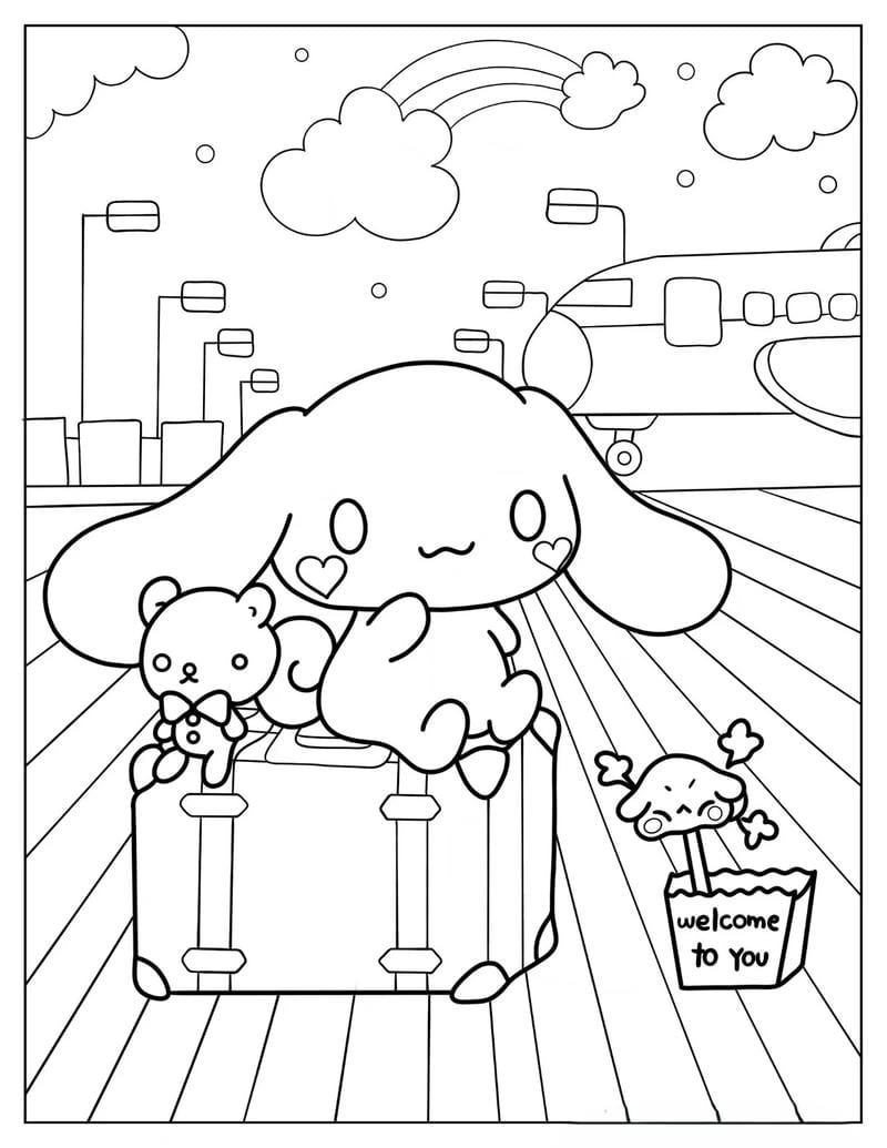 Tổng hợp coloring pages tranh tô màu cinnamoroll cực dễ thương