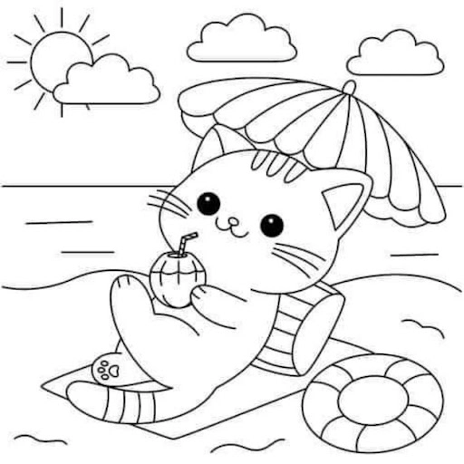 Giải trí cuối tuần bằng tô màu mèo