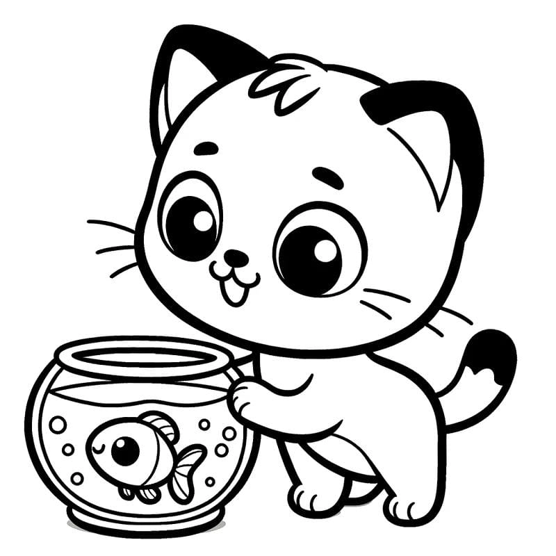 Bé thỏa sức sáng tạo với hình ảnh con mèo cho bé tô màu