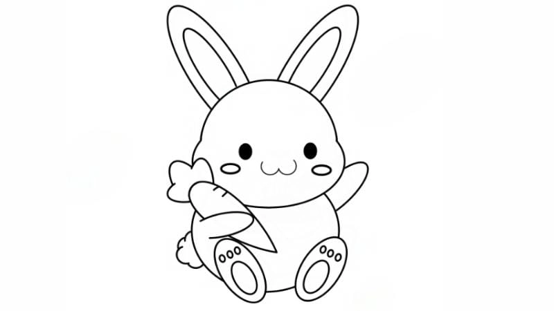 Gợi ý bé to màu con thỏ đơn giản tại nhà