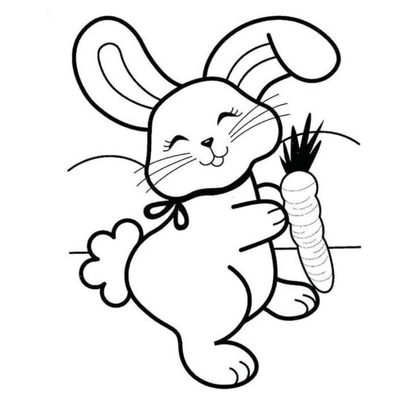 Khám phá ngay tranh to màu con thỏ và củ cà rốt sáng tạo