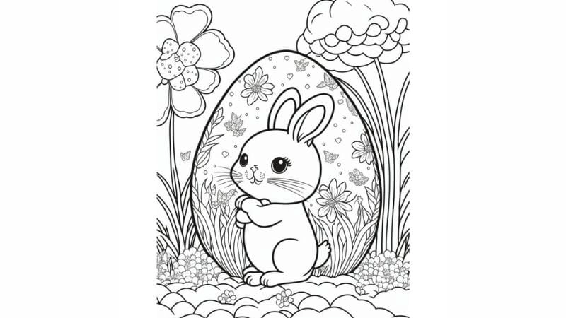 Cùng bé sáng tạo với tô màu thỏ cute đáng yêu