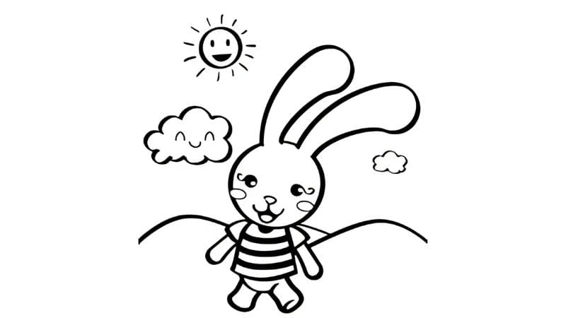 Tô màu con thỏ cho bé giúp rèn tính kiên nhẫn và khéo léo