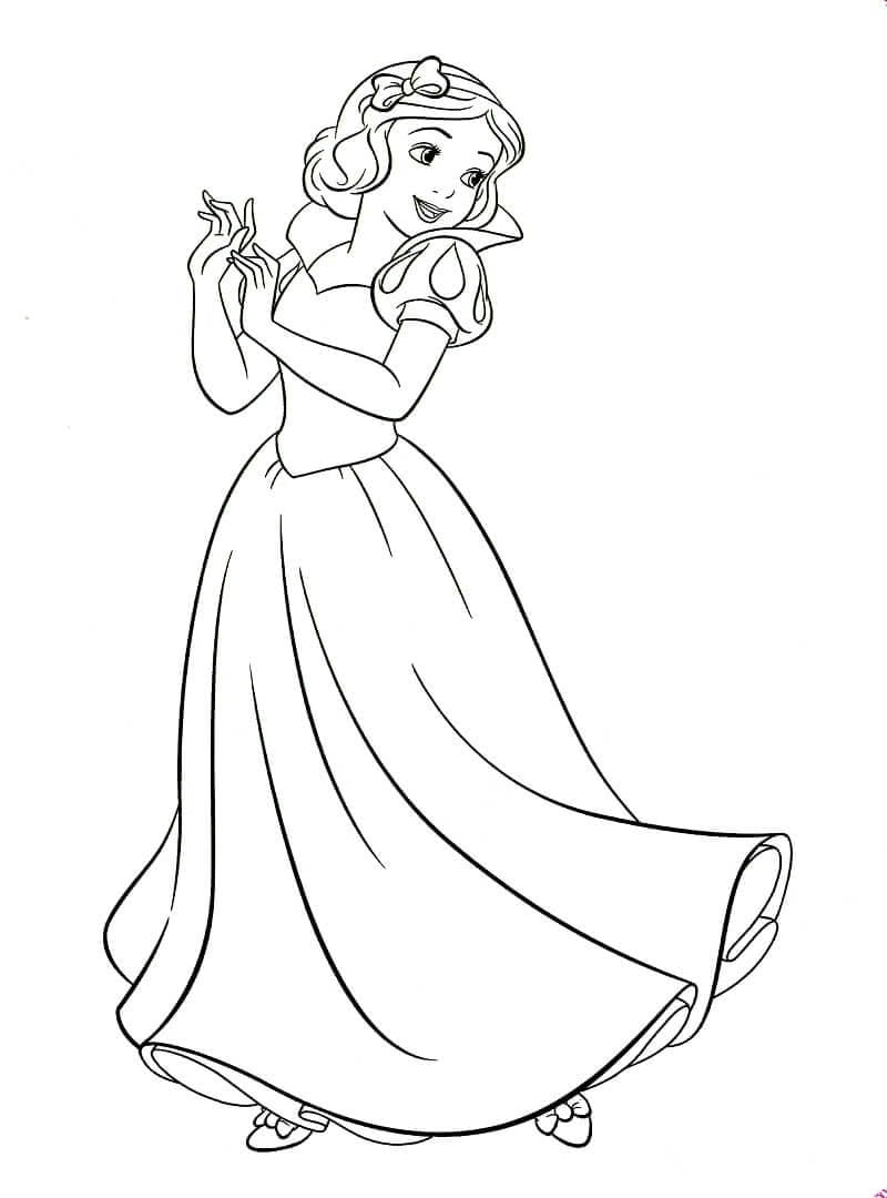Tranh tô màu công chúa disney chibi sống động như cổ tích