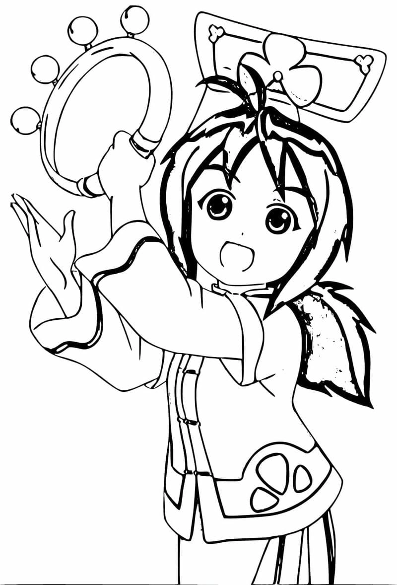 Bé sẽ mê chúa ori tranh tô màu công chúa anime cực chất