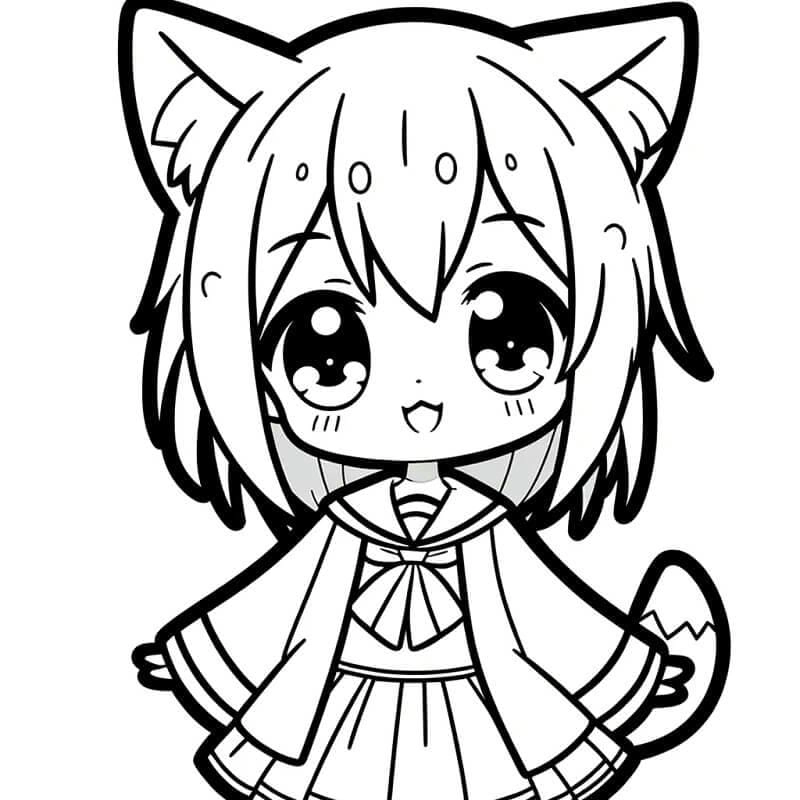 Tuyển tập coloring pages tranh tô màu công chúa anime dễ thương